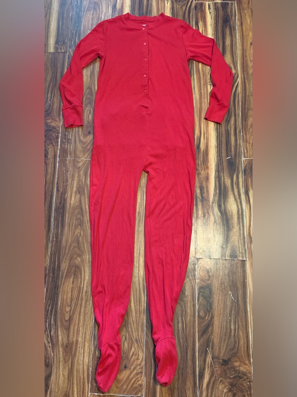 Pajamagram Women’s Red Footed Pajama Full Body XS Sleepwear. 4012N